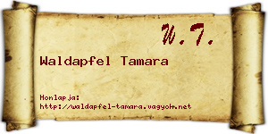 Waldapfel Tamara névjegykártya
