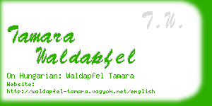 tamara waldapfel business card